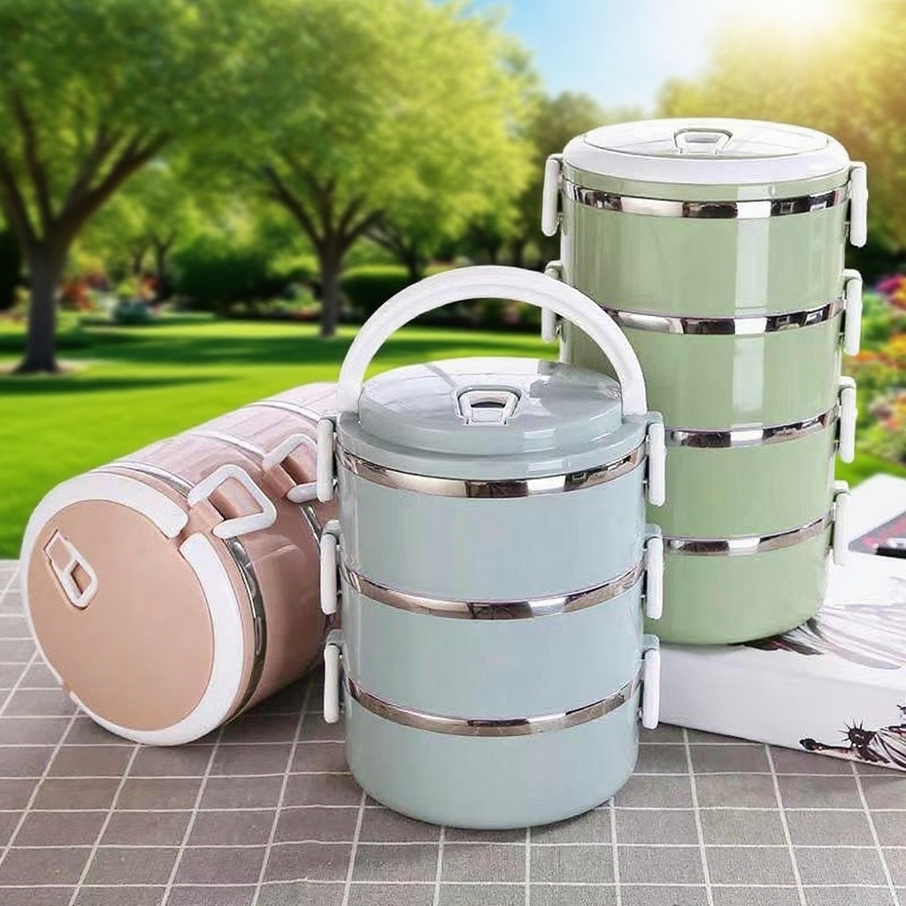 Edelstahl Runde Mehrschicht Isolierung Essen Box