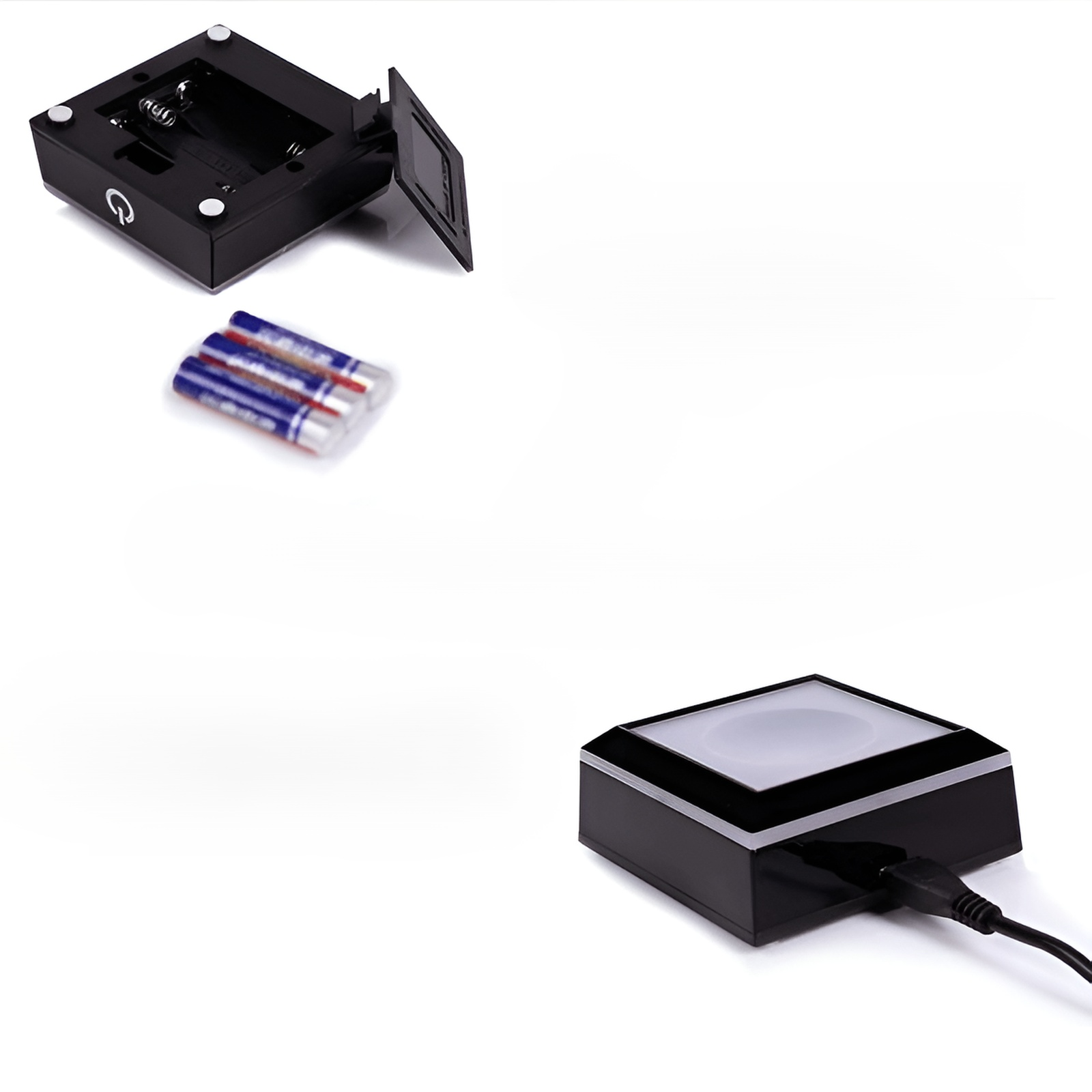 3D grabado en cristal lámpara nocturna pequeña 