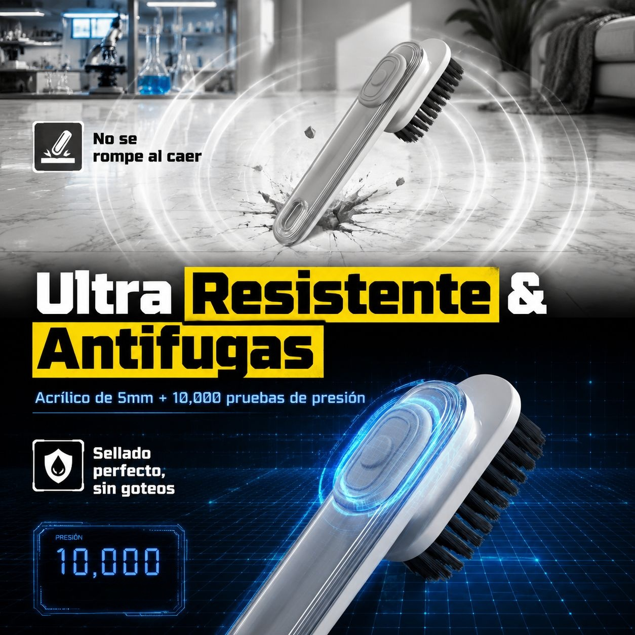 Cepillo multifuncional para zapatos de cerdas suaves, rellenable con líquido, para uso doméstico.
