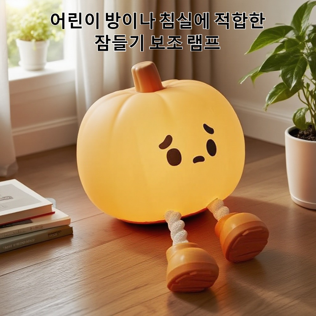 할로윈 호박 야간 조명 충전식 수면등 제품 사진