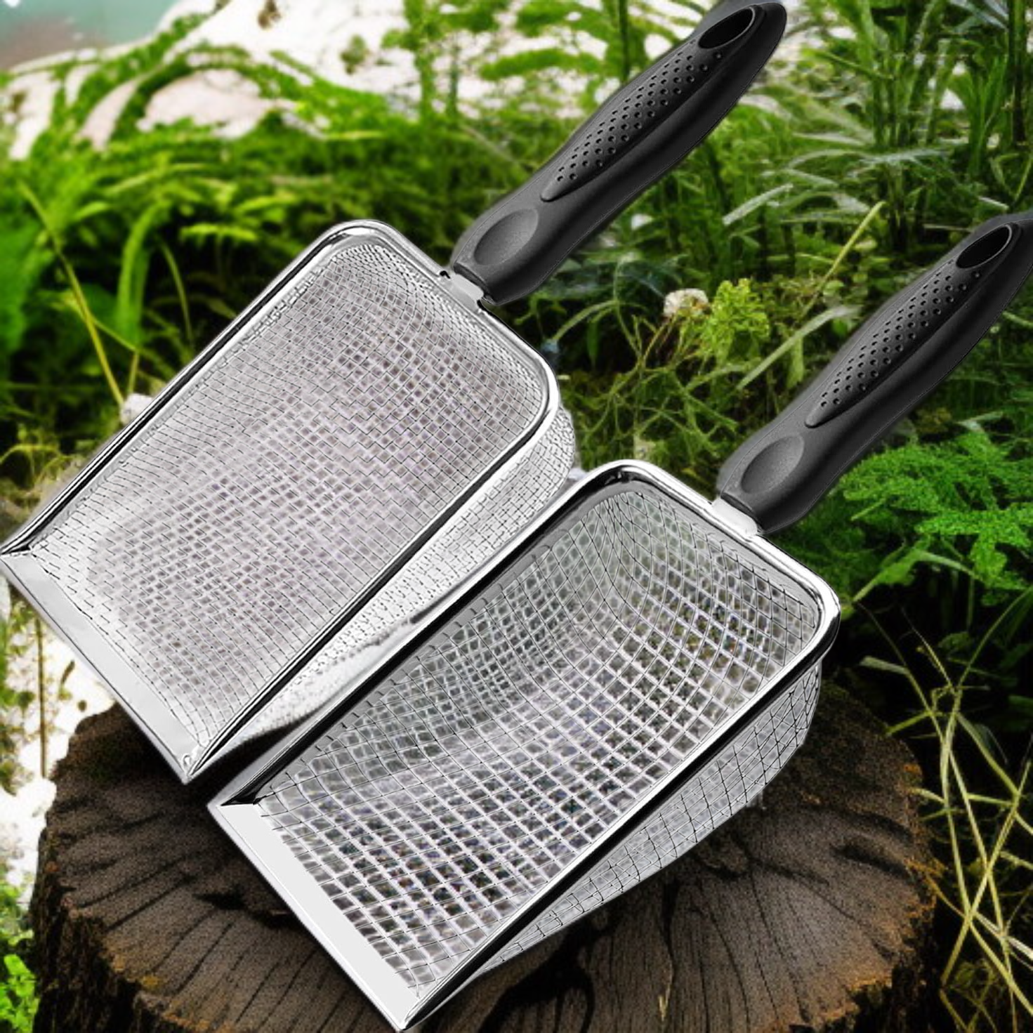 Soil Sieve for Gardening with Handle, 2 Pieces
