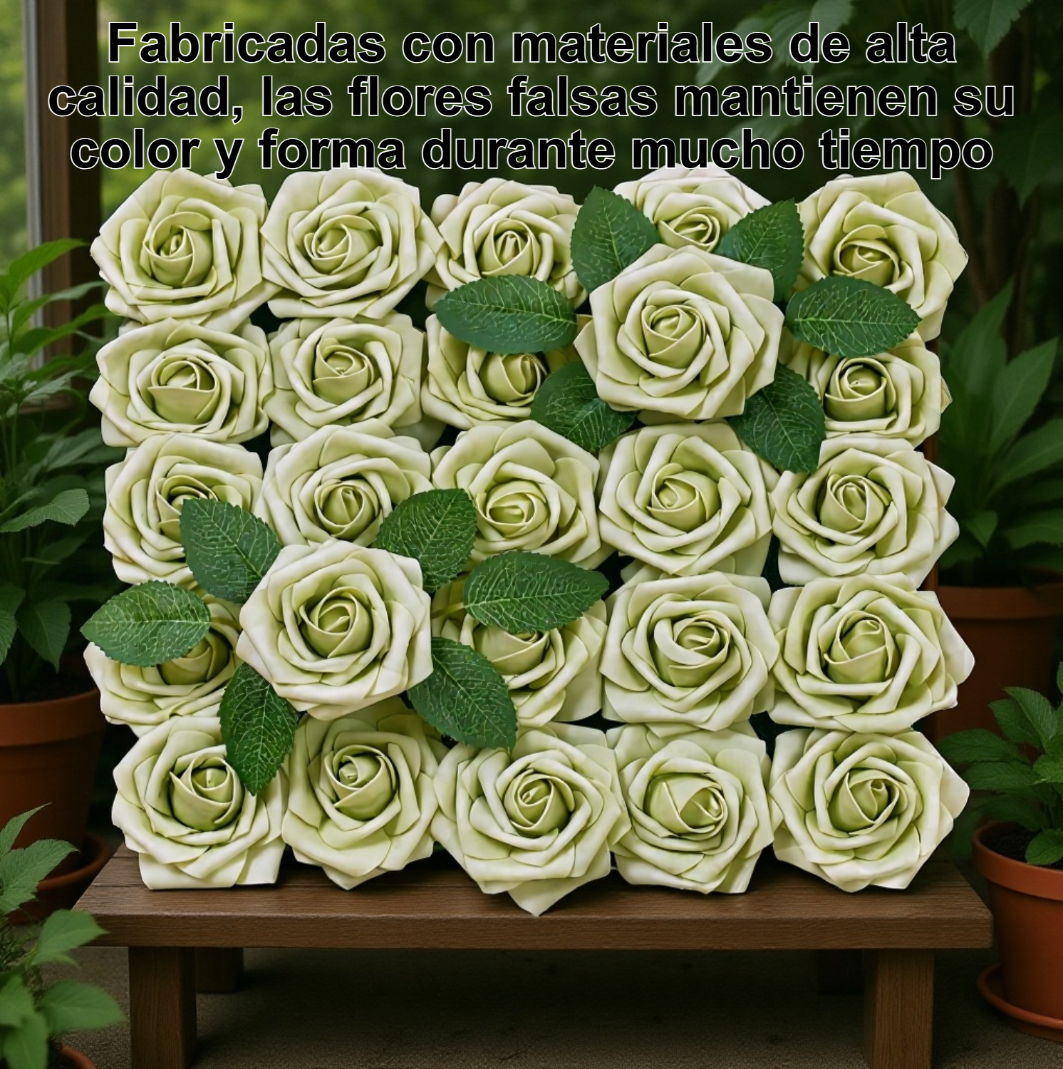 Ramo de 25 Rosas Artificiales Flores Falsas