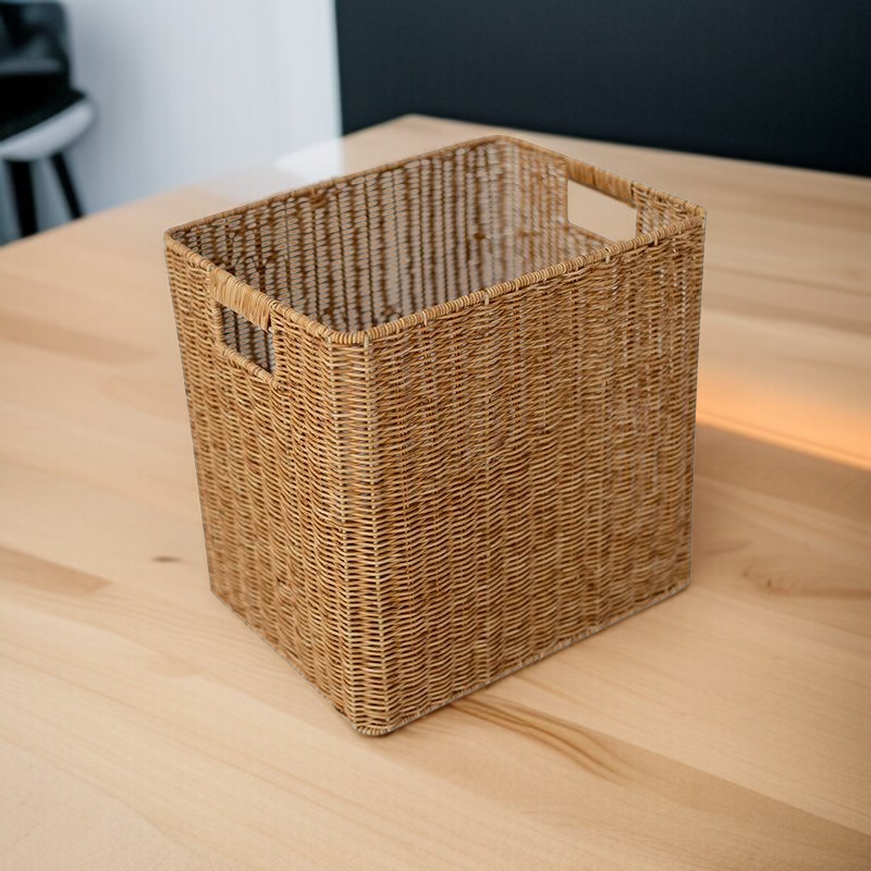Multi-Functional Hand-Woven Storage Basket Clothes Coffee Table Snack Storage Cabinet