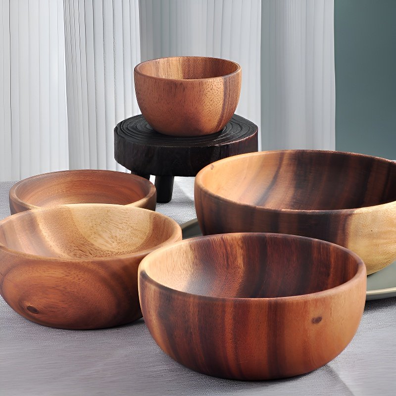 ชามไม้พอลวูดแท้ ชามสลัด ถาดผลไม้ ถาดถั่วแห้ง ธัญพืช ถาดตื้นไม้