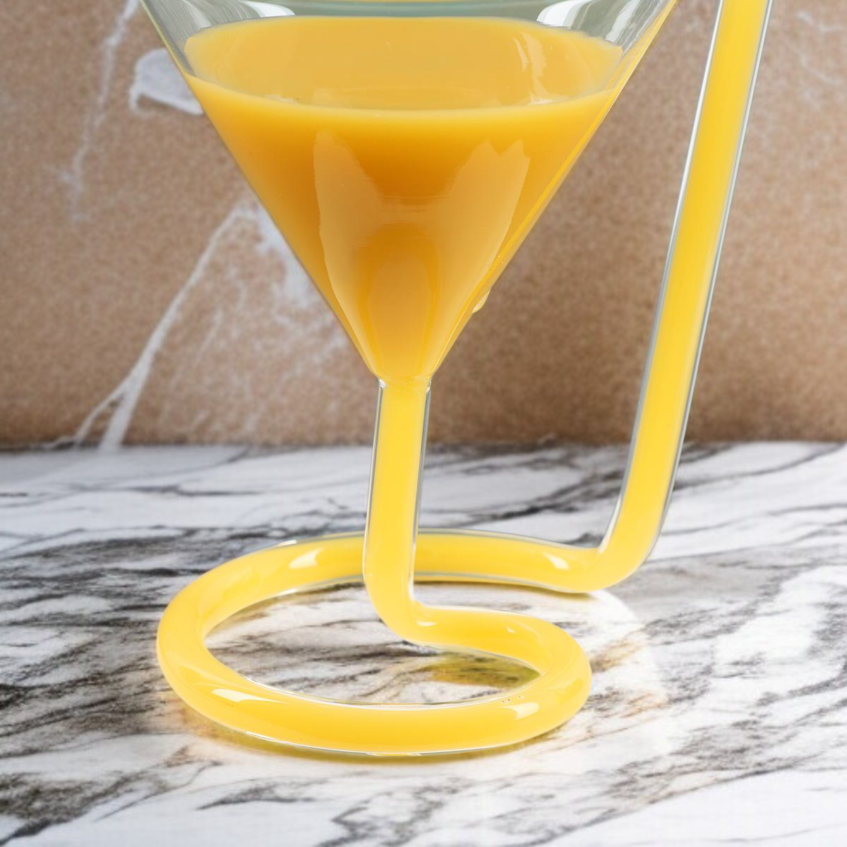 유리 나선 칵테일 빨대 컵