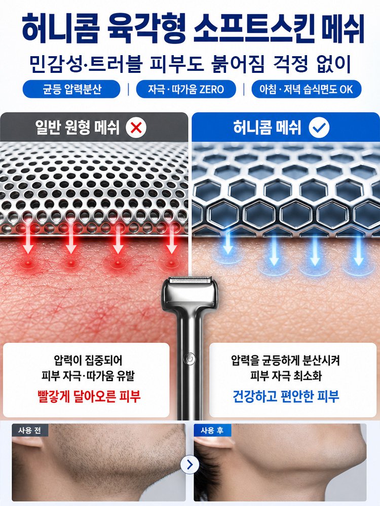 3D 플로팅 남성용 면도기