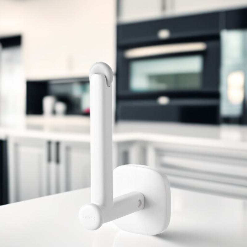 길이 조절이 가능한 무흔적 부착 도마 거치대