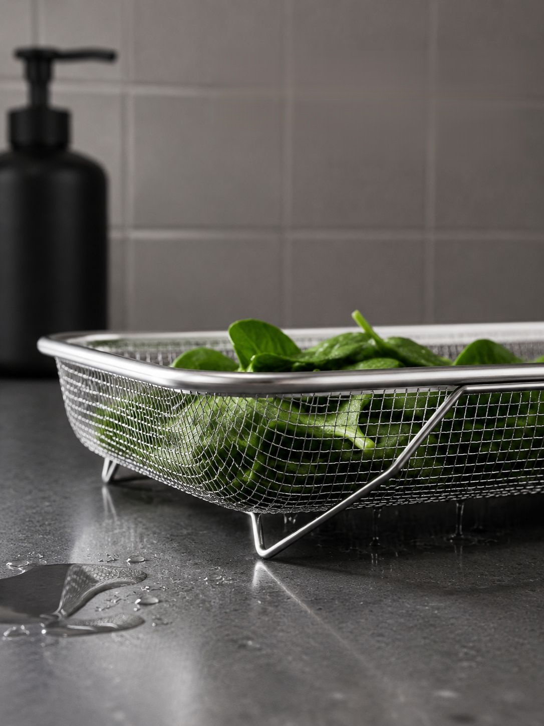 Rangement pratique pour cuisine avec égouttoir intégré