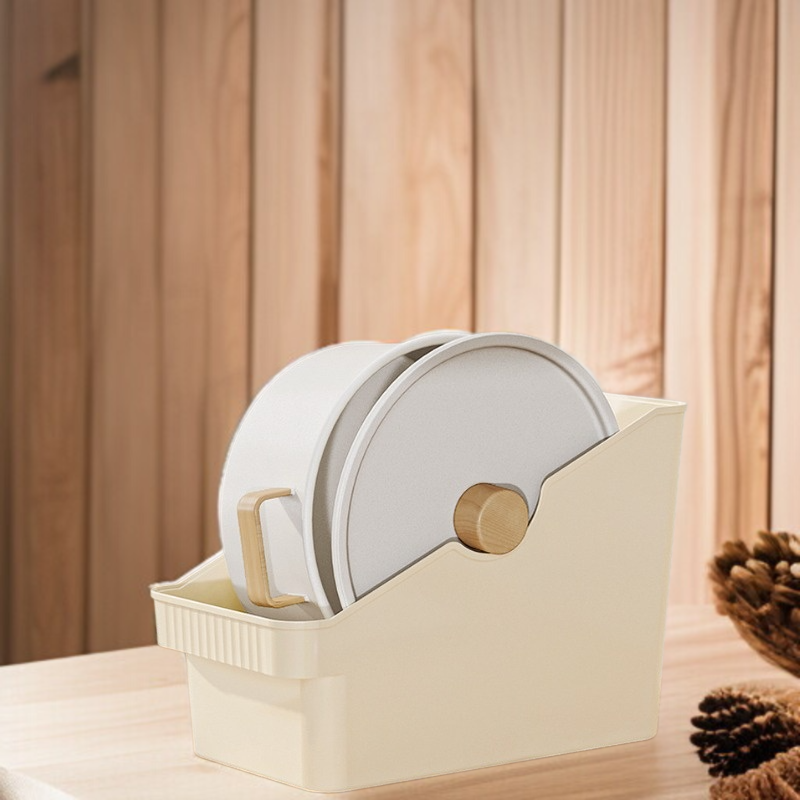 주방 다용도 수납 선반 플라스틱 수납 케이스 냄비 칼 수납 간장병 병