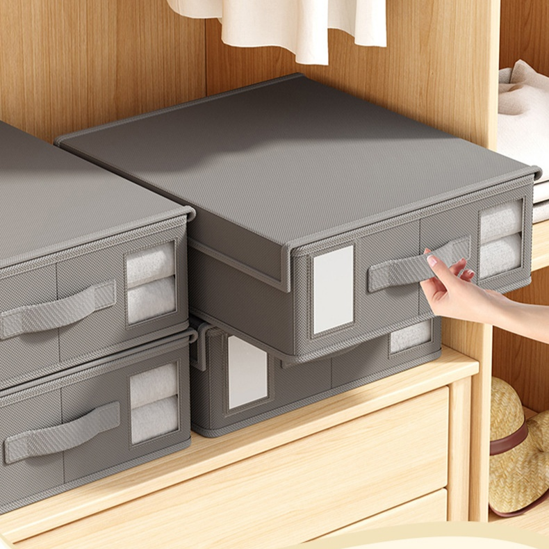 亞馬遜牛津布床單收納盒家用可折疊衣物收納盒手提衣服收納箱