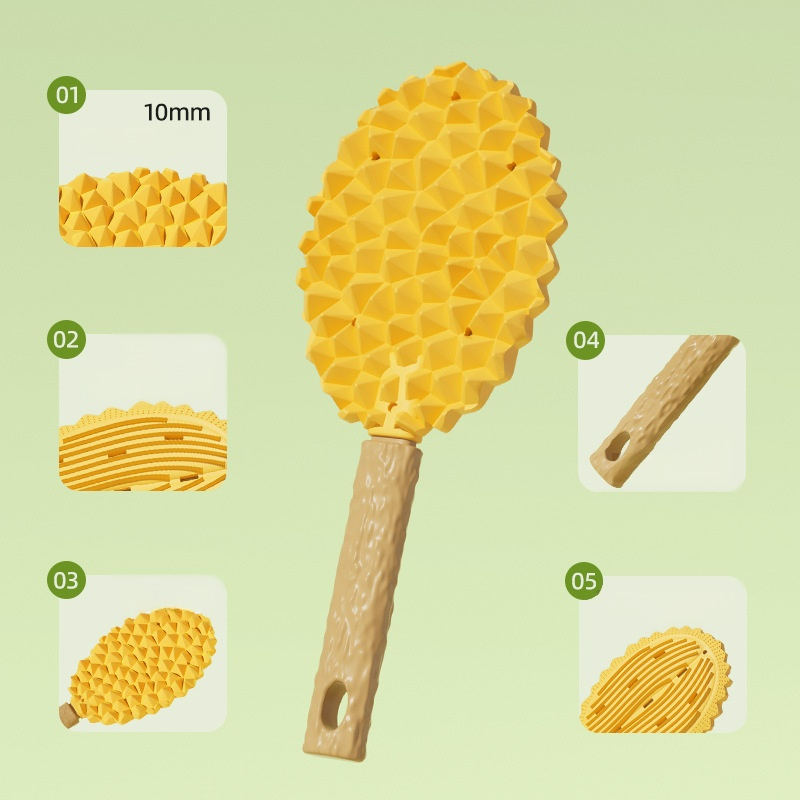 榴槤外觀寵物梳理脫毛刷