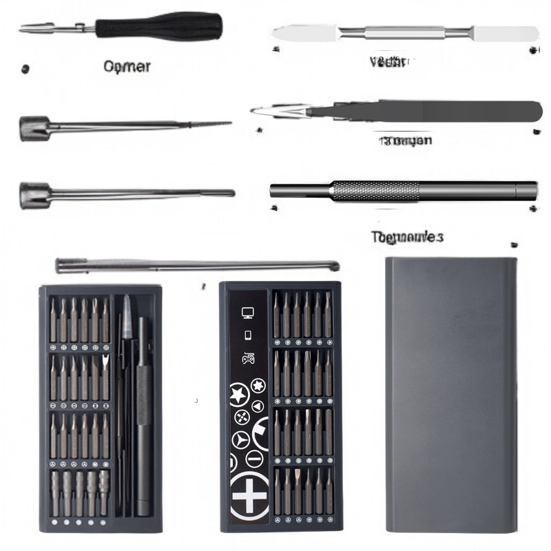 Kompaktes Multifunktions-Schraubendreher-Set mit magnetischem Edelstahl-Organizer