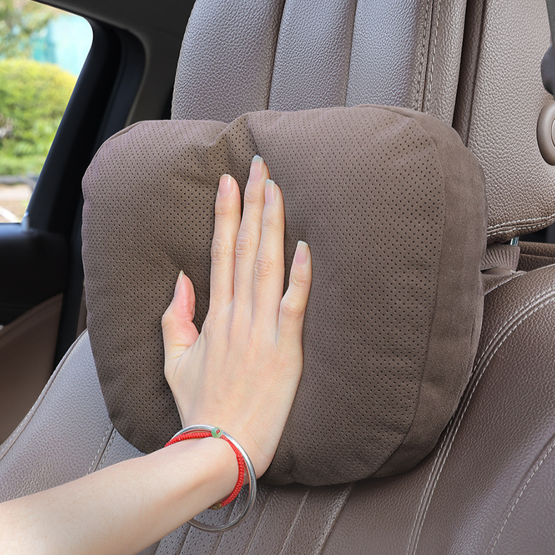 車用ヘッドレストクッション フェイクファー首サポート枕 自動車用クッション