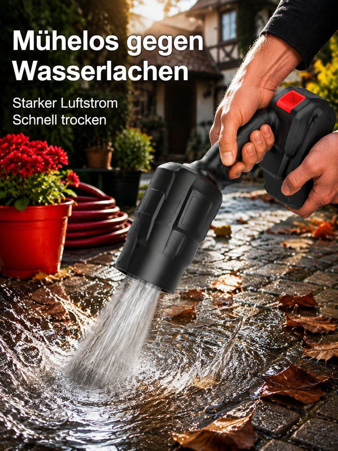 Handliches Turbinengebläse für Garten und Werkstatt