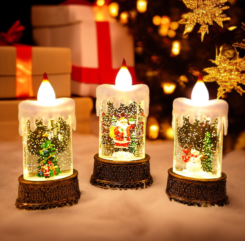 LED 캔들로 꾸민 겨울 홈데코