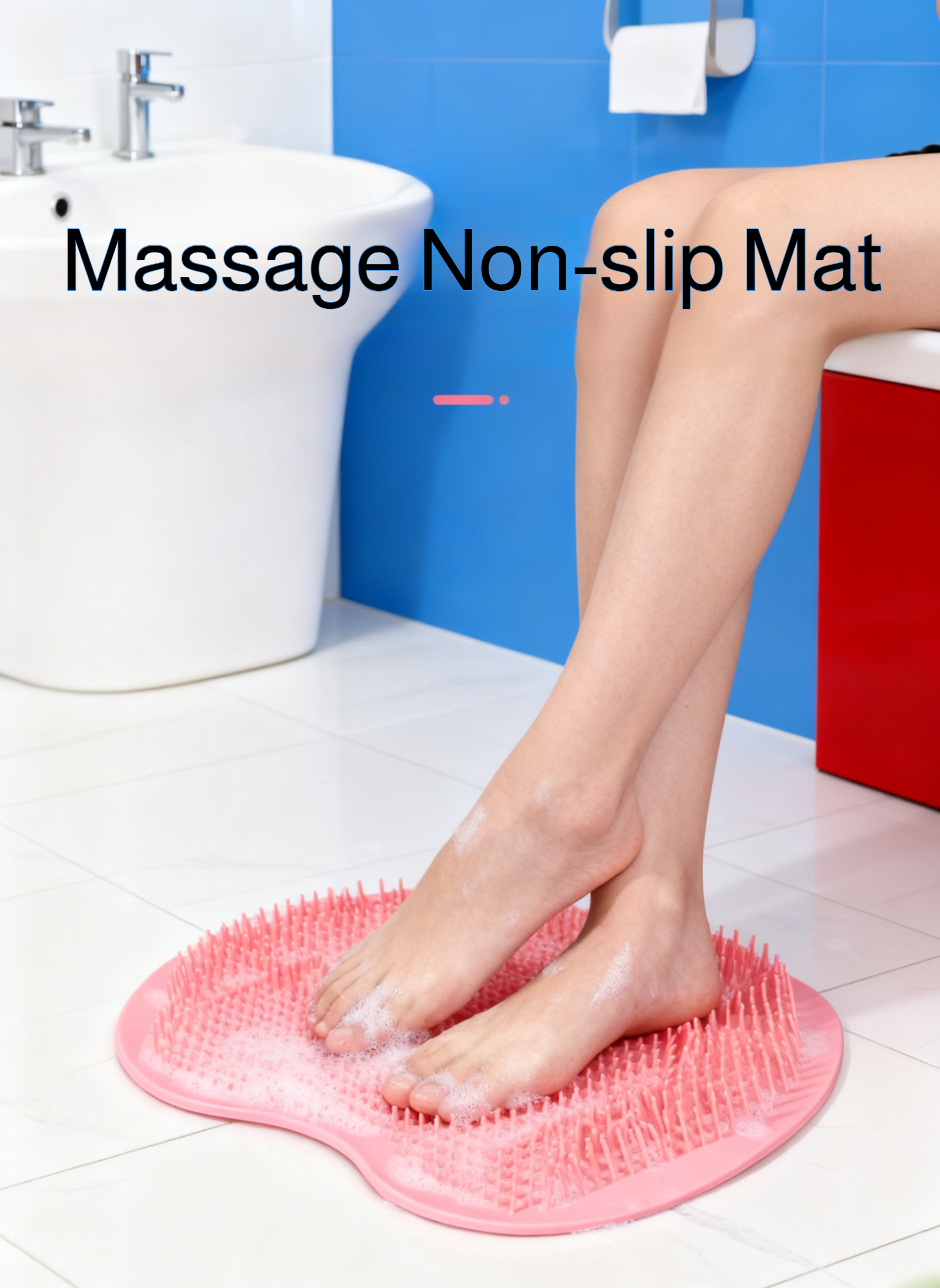 Silicone foot washer pad for deep cleaning and massage