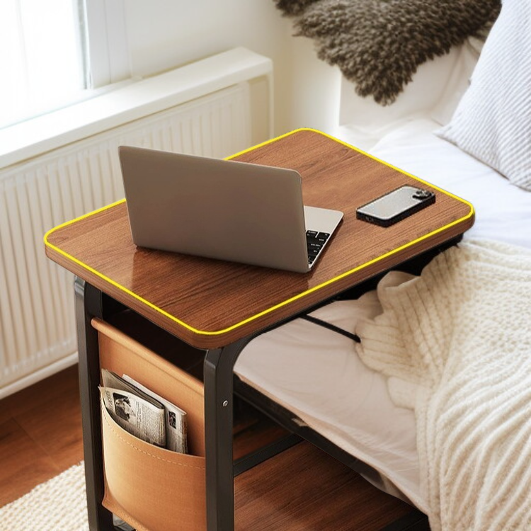 거실 소파 사이드 테이블 다용도 컴퓨터 책상 침대 머리맡 수납 선반 이동식 작은 티테이블