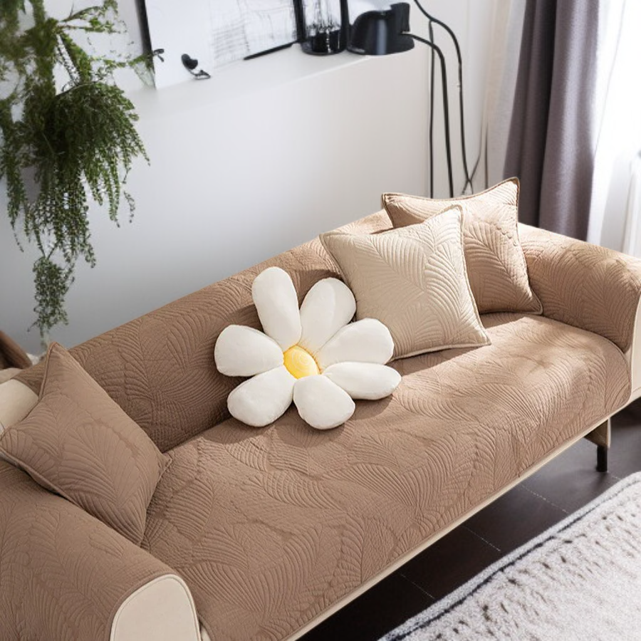 広々純綿オールシーズンソファパッド 滑り止めソファカバー