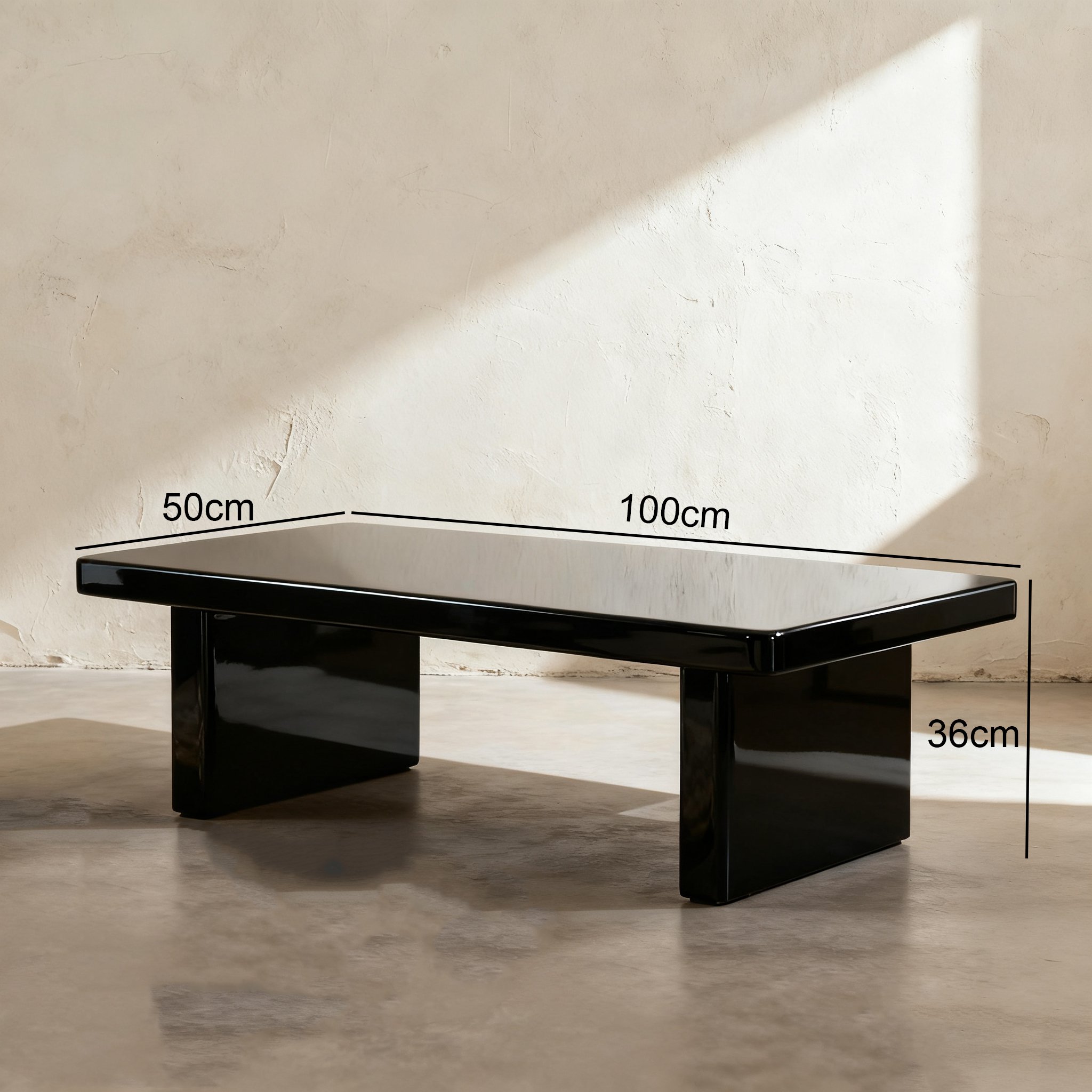 원목 소재 커피 테이블 디테일