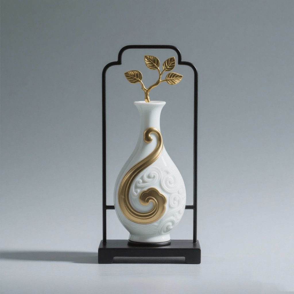 แจกันเซรามิกสำหรับตกแต่งบ้าน (แพ็คคู่)