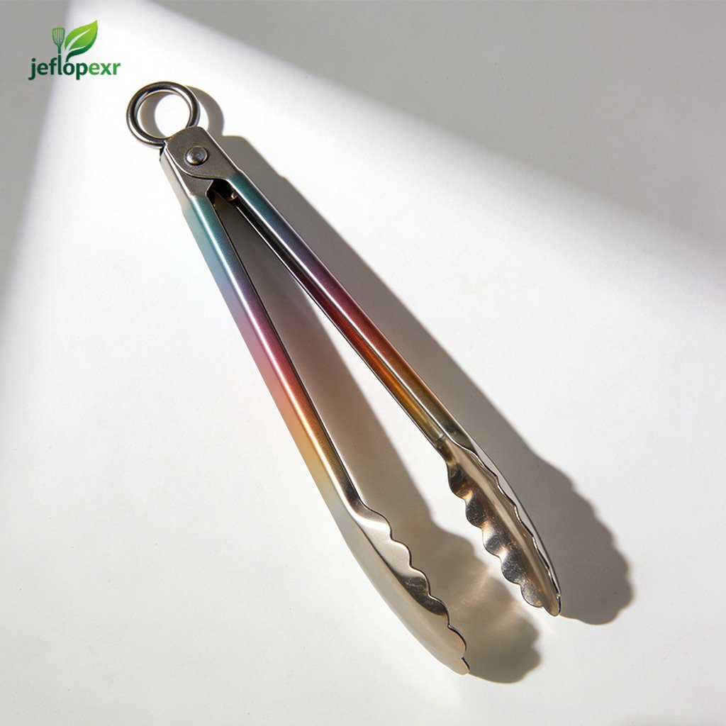 Pinzas para alimentos de acero inoxidable engrosadas (paquete de 2)