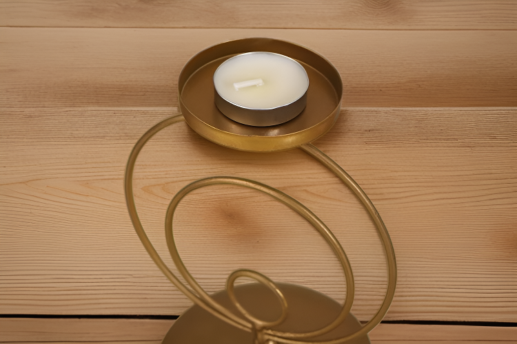 Candelabro sofisticado de hierro para centro de mesa