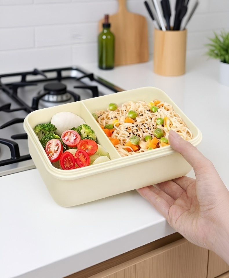 Lunchbox mit auslaufsicheren Fächern