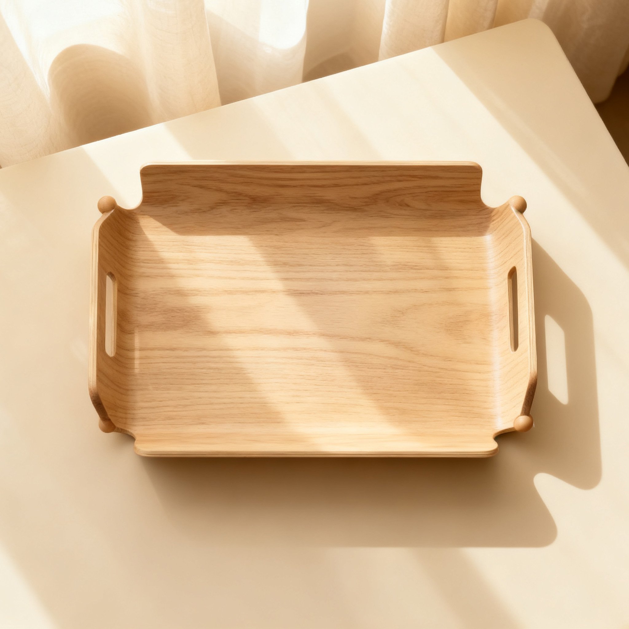 ถาดเสิร์ฟไม้สไตล์เรียบง่าย 