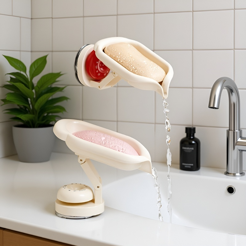 Univerzális fürdőszobai szappantartó, tapadókorongos, fúrásmentes