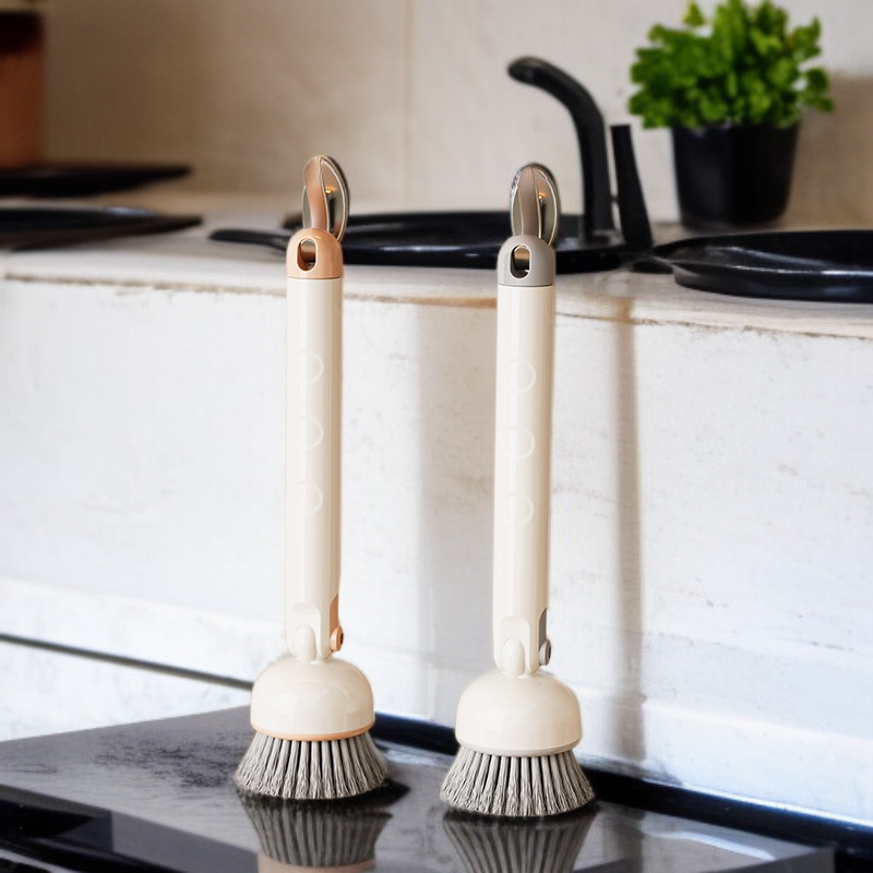Haushalts-Küchen-Topf-Bürste Reinigungsbürste Ölentfernungsbürste Bürste mit langem Griff