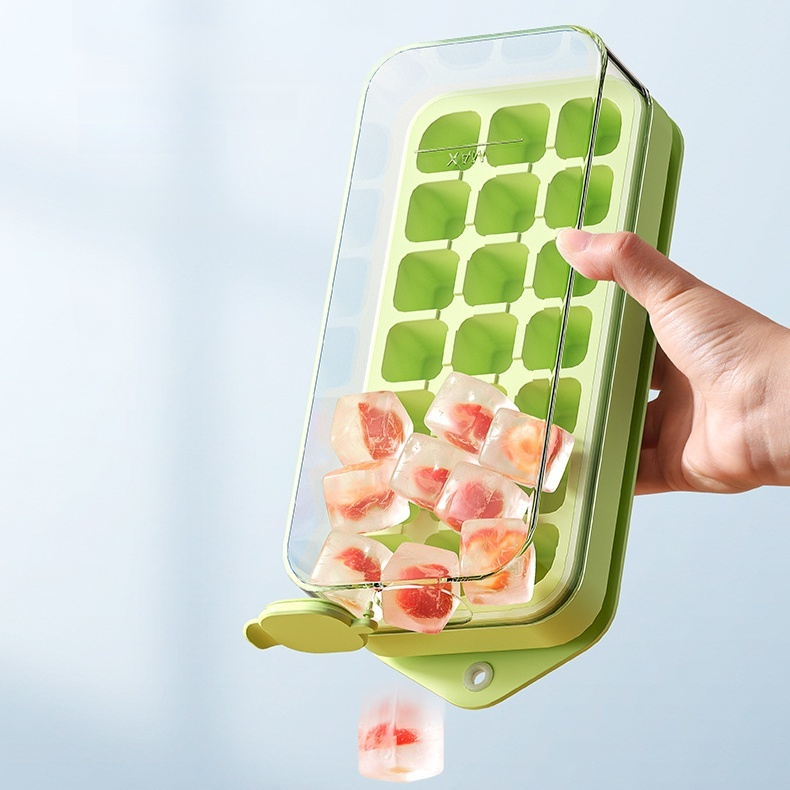 Fill with water and press the ice tray