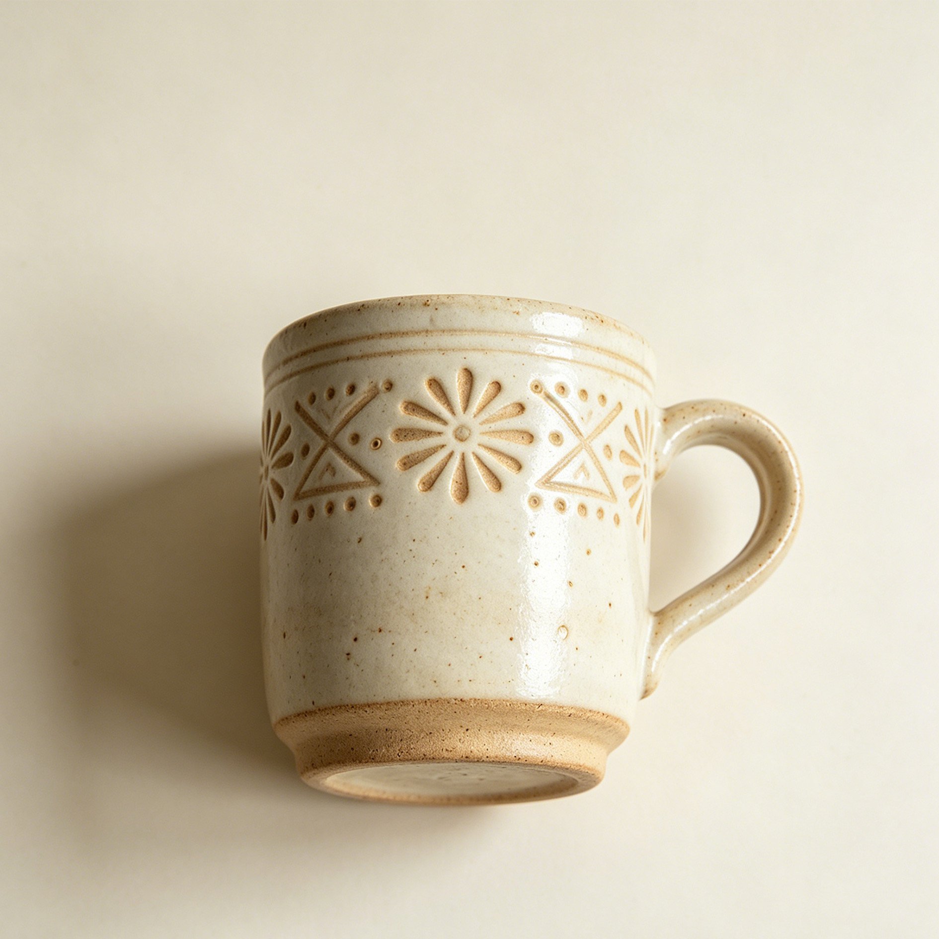 Taza de cerámica hecha a mano