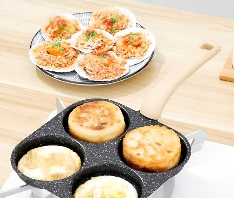 하트 4구 프라이팬 손잡이와 디자인 특징