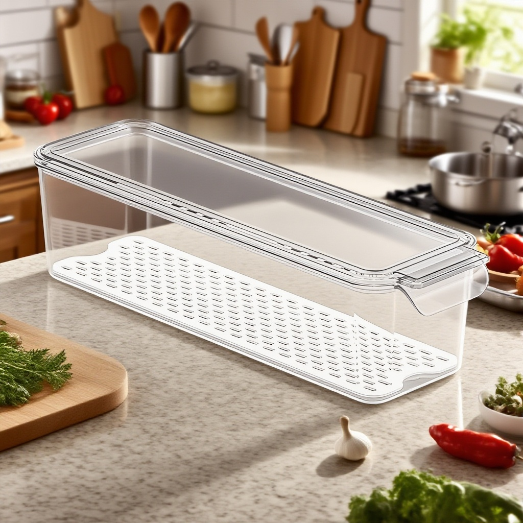 이중 투명 신선도 유지 아스팔트 수납함