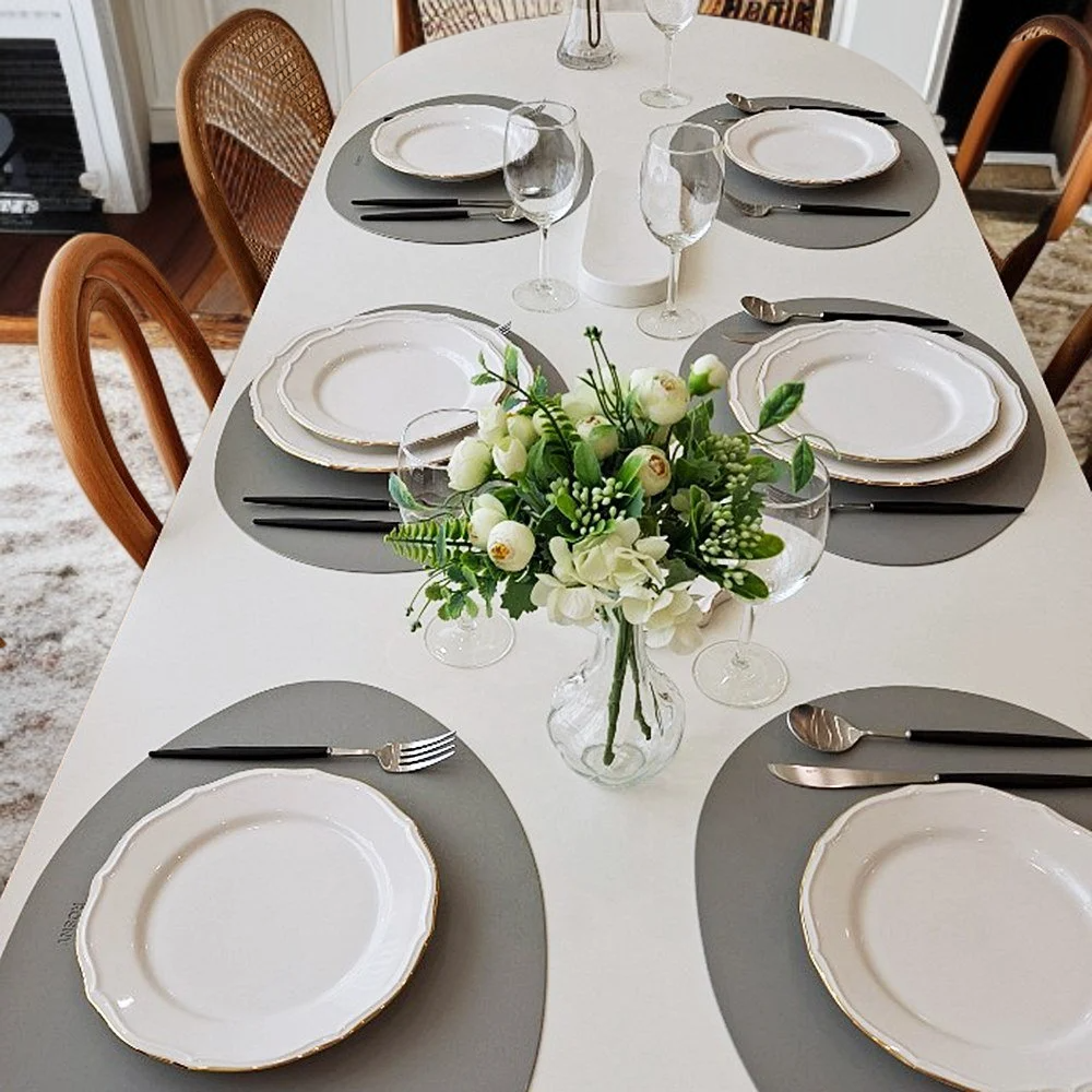 심플한 원형 가죽 방수 미끄럼 방지 단열 쿠션