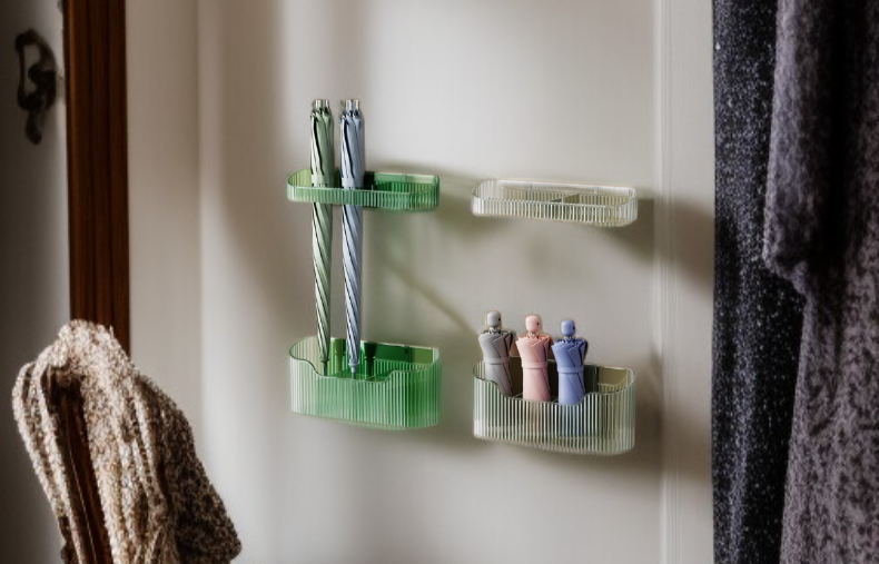 Organizador de paraguas montado en la pared