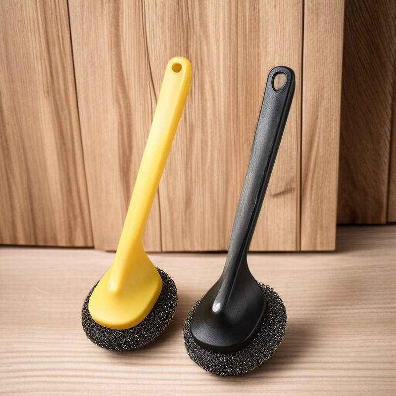 가정용 스텐 식기세척솔 손잡이 교체 가능 실밥이 빠지지 않는 하트 주방솔 청소볼 설거지볼