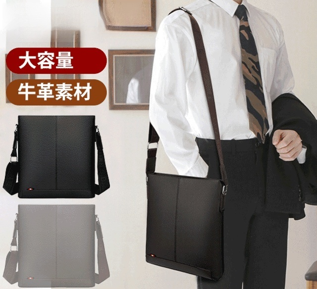 メンズカジュアルビジネスショルダーバッグ正面画像