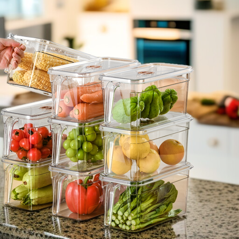 กล่องถนอมอาหารพลาสติกใสเกรดอาหารสำหรับแช่แข็ง