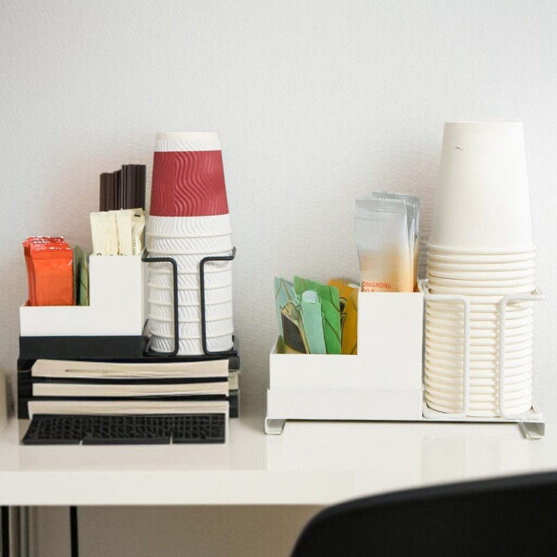 Home Bar Tischplatte Organizer Einwegbecher Fach Tee Box Kaffee Zucker Bar Teebeutel Organizer