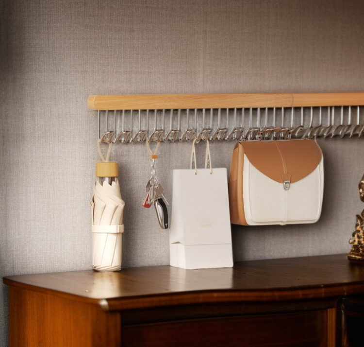 引き出し式ハンガーの使い方説明写真