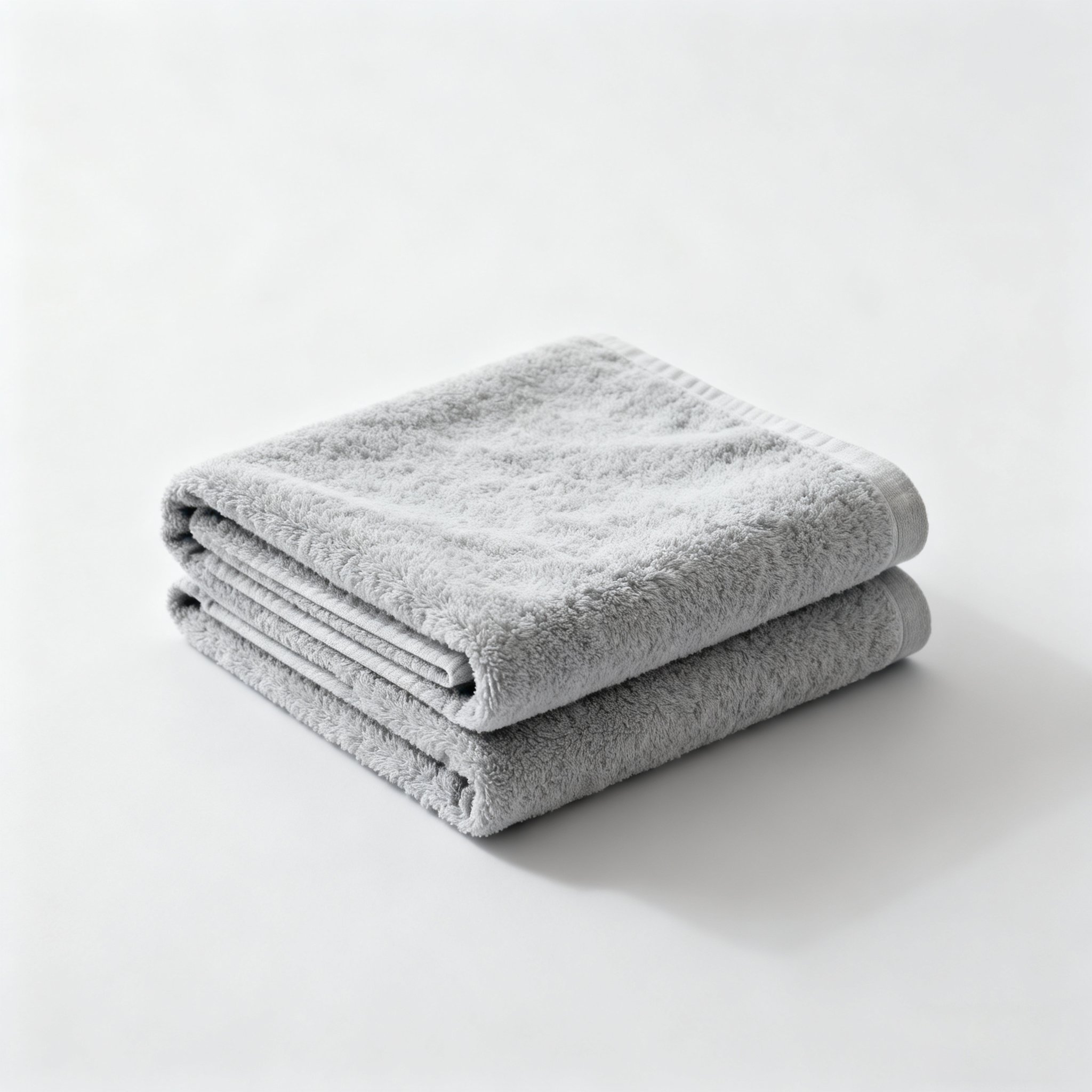 회색의 부드럽고 편안한 목욕타월(2팩)