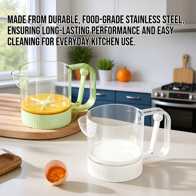 Semi-automatic press egg beater