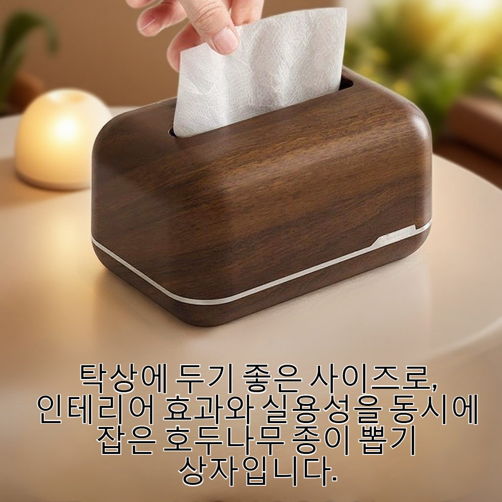 탁상 호두나무 종이 뽑기 상자