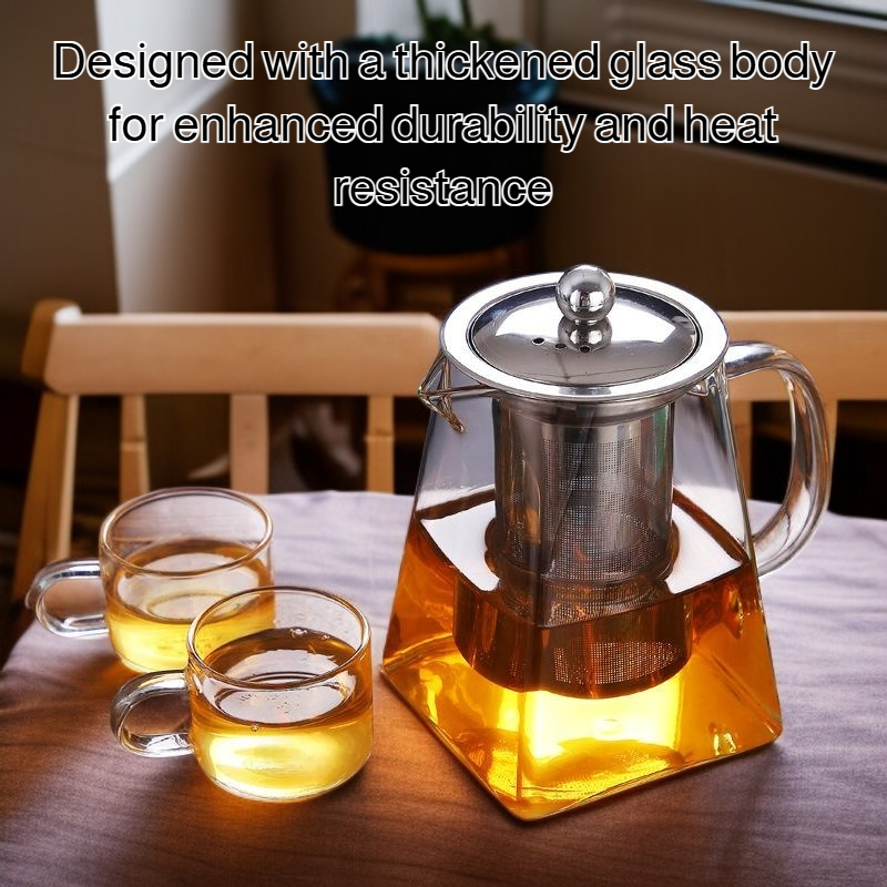 Thickened glass high temperature resistant tea infuser set