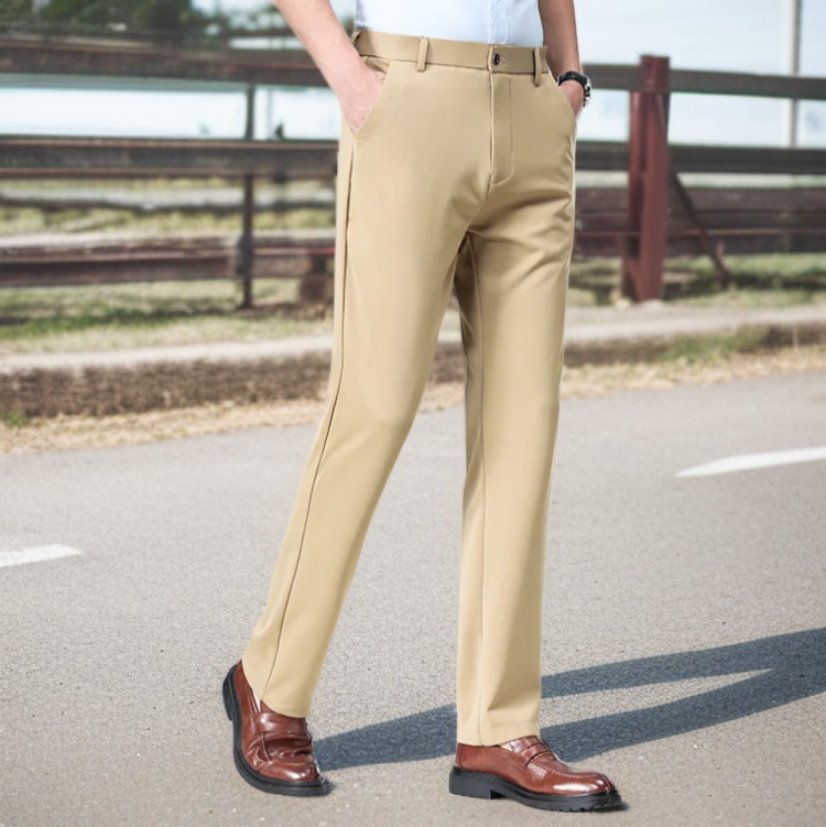 솔리드 컬러 비즈니스 정장 바지