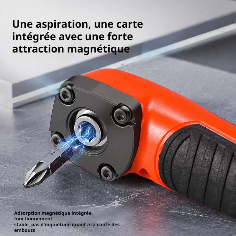 Tournevis électrique à angle droit multifonction 90° avec embout de vissage