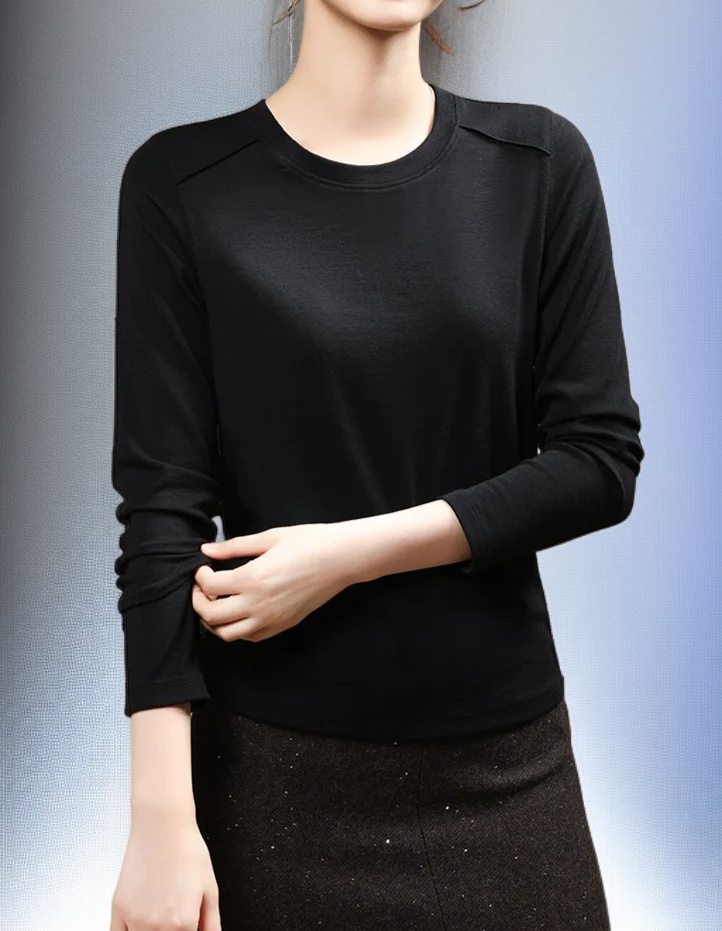 울 소재 여성 베이스 레이어 확대 이미지