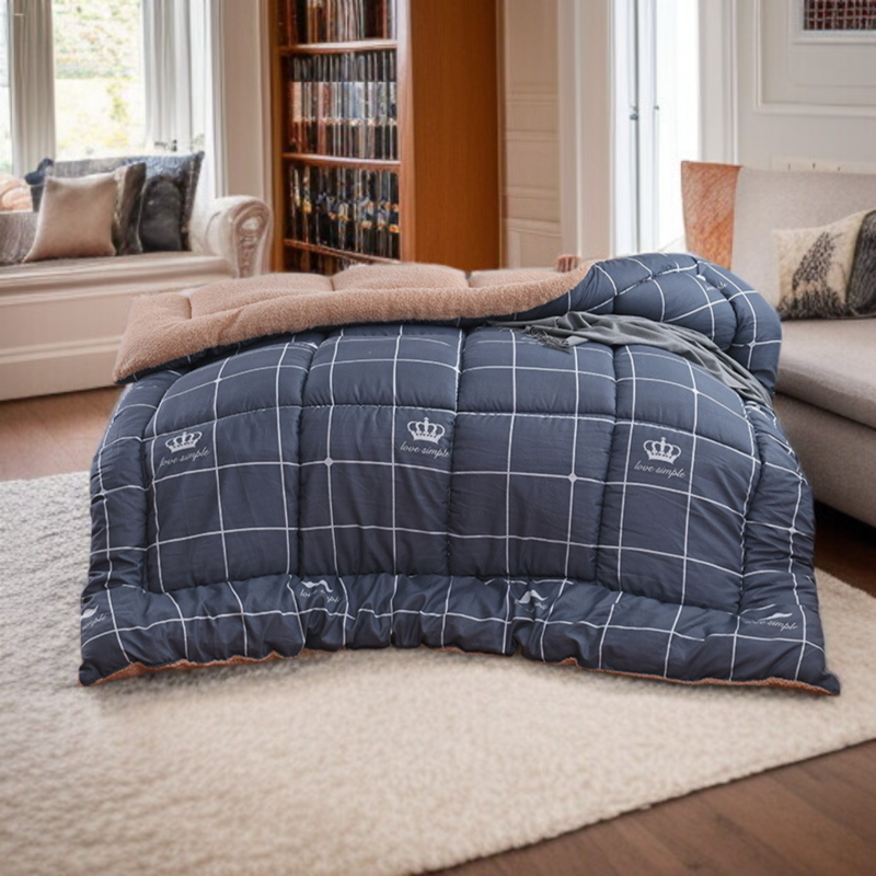 도톰 프린트 춘추 이불 겨울 이불 보온 스웨이드 이불솜 이불을 두껍게 하고 겨울 이불 보온 봄가을 이불