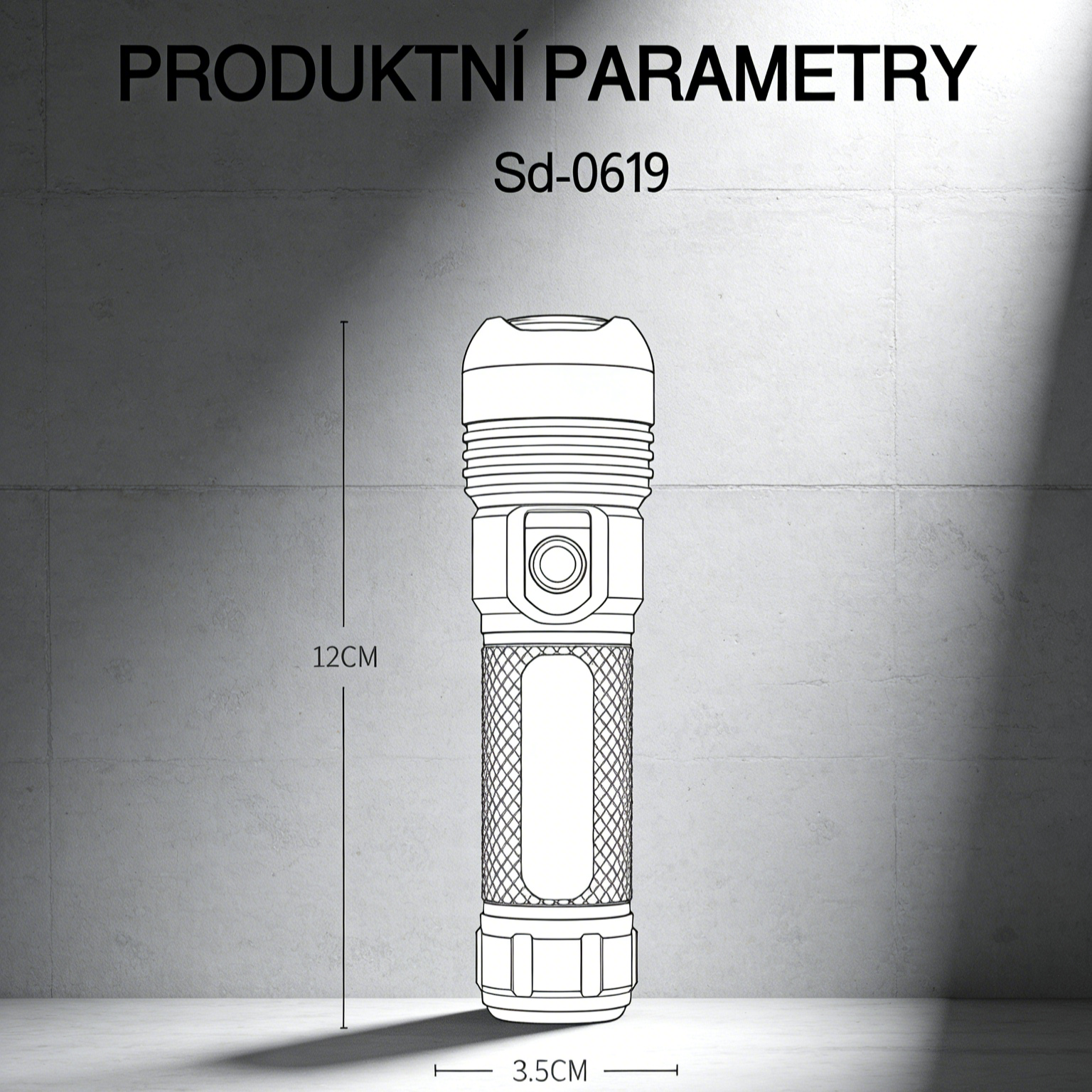 Přenosná mini vysoce svítivá baterka, venkovní voděodolná kempovací lampa s háčkem